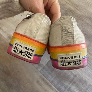 Converse with rainbow chunky sole